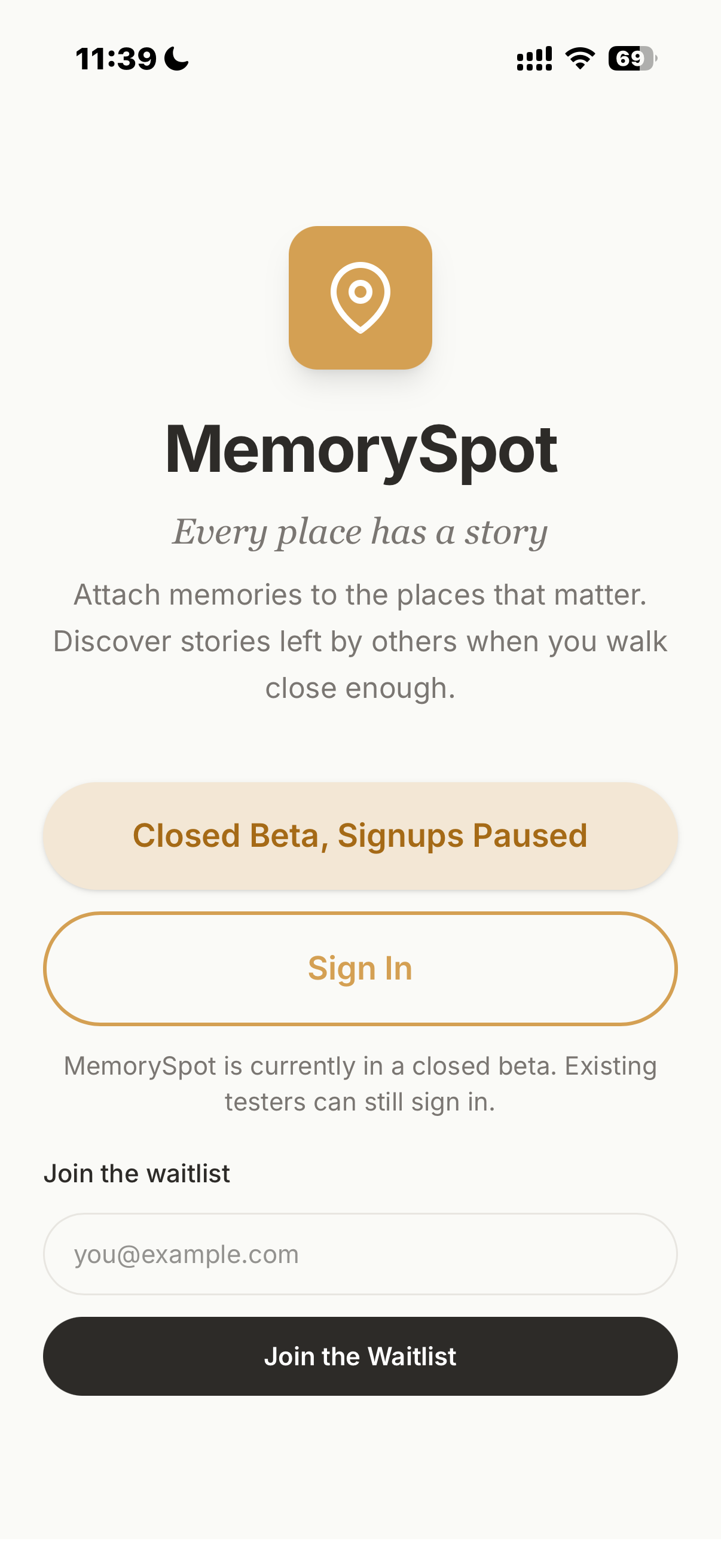MemorySpot splash screen